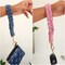 Handmade Braided Wristlet for Keys and Wallets, Cotton Keychain, Lanyard, Fob Holder, Aesthetic and Sustainable Boho Macrame Gifts for Women product 4
